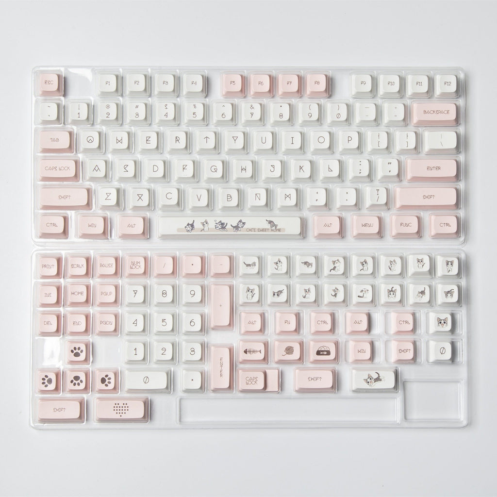 137 Kitty Cat Paw Pink Cute Kawaii XDA Keycaps Keyboard The Kawaii Shoppu