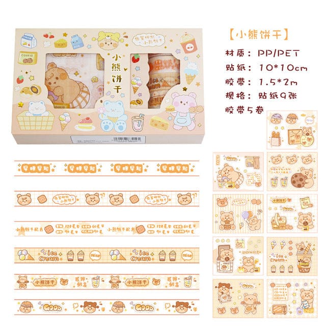 14 pcs/set Sweet Girly Life Washi Tape Stickers Set 06 Stationery The Kawaii Shoppu
