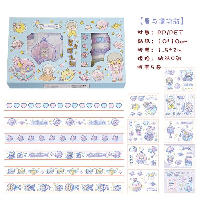 14 pcs/set Sweet Girly Life Washi Tape Stickers Set 07 Stationery The Kawaii Shoppu