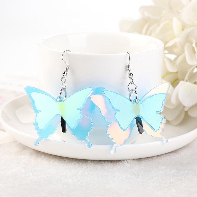 1Pair Butterfly Charm Acrylic Earrings Butterfly Jewellery The Kawaii Shoppu