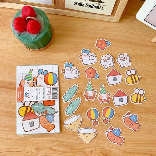 20Pcs/Set Gummy Bear Stickers Cat Stationery The Kawaii Shoppu