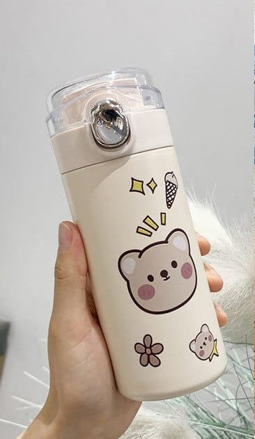 320ml Kawaii Bear Korean Thermos Flask 320ml bear ice cream set Bottle The Kawaii Shoppu