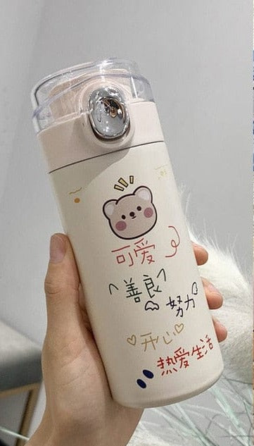 320ml Kawaii Bear Korean Thermos Flask 320ml bear korean set Bottle The Kawaii Shoppu