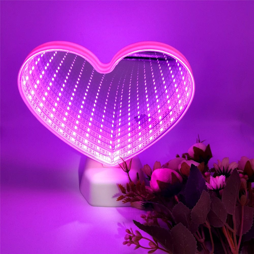 3D LED Night Light Love Heart Lamp Decor The Kawaii Shoppu