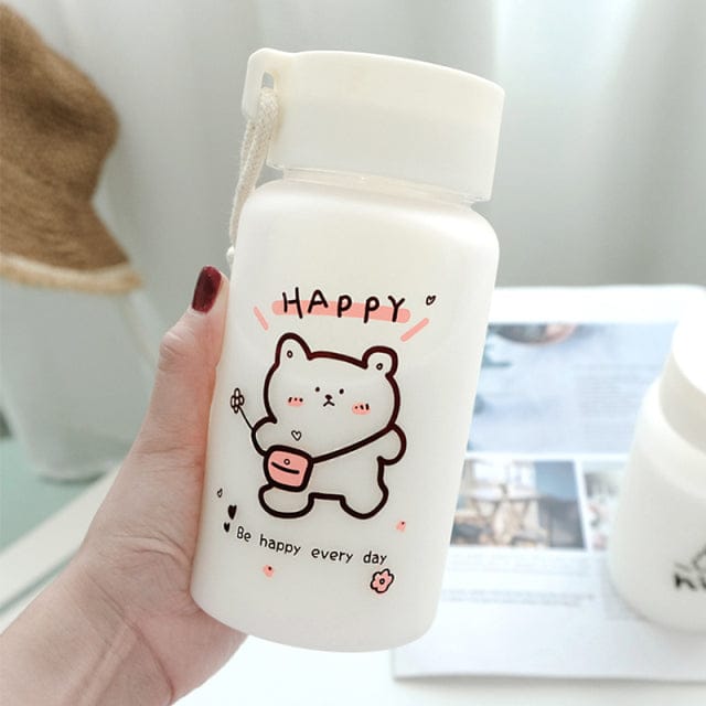 900ml Kawaii Bear Water Bottle With Straw – The Kawaii Shoppu
