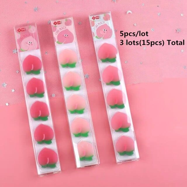 6pcs Kawaii Fruity Sakura Erasers 3 lots 15pcs 3 Stationery The Kawaii Shoppu