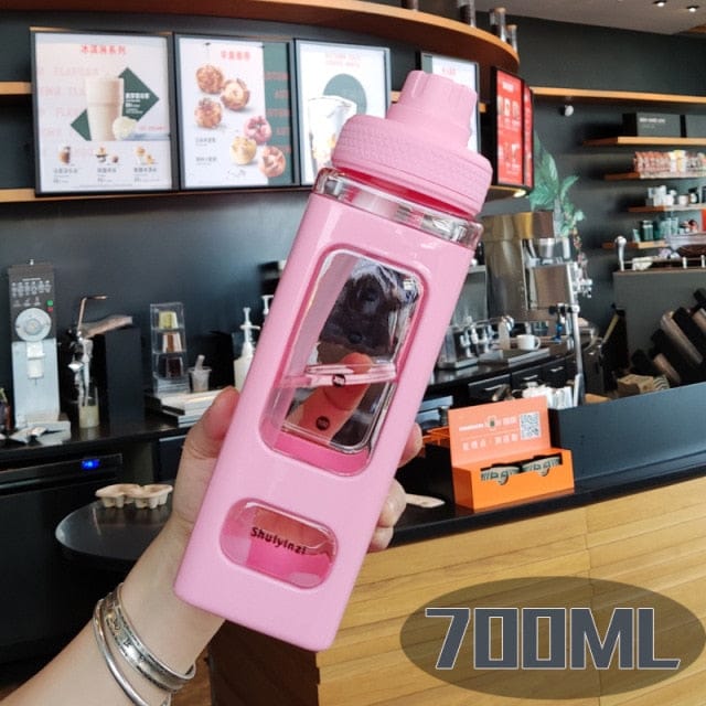 900ml Kawaii Bear Water Bottle With Straw 700ml Pink B Bottle The Kawaii Shoppu
