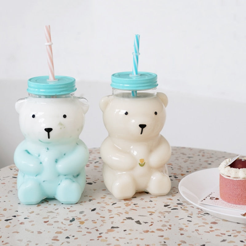 HK Teddy Bear Glass Cup