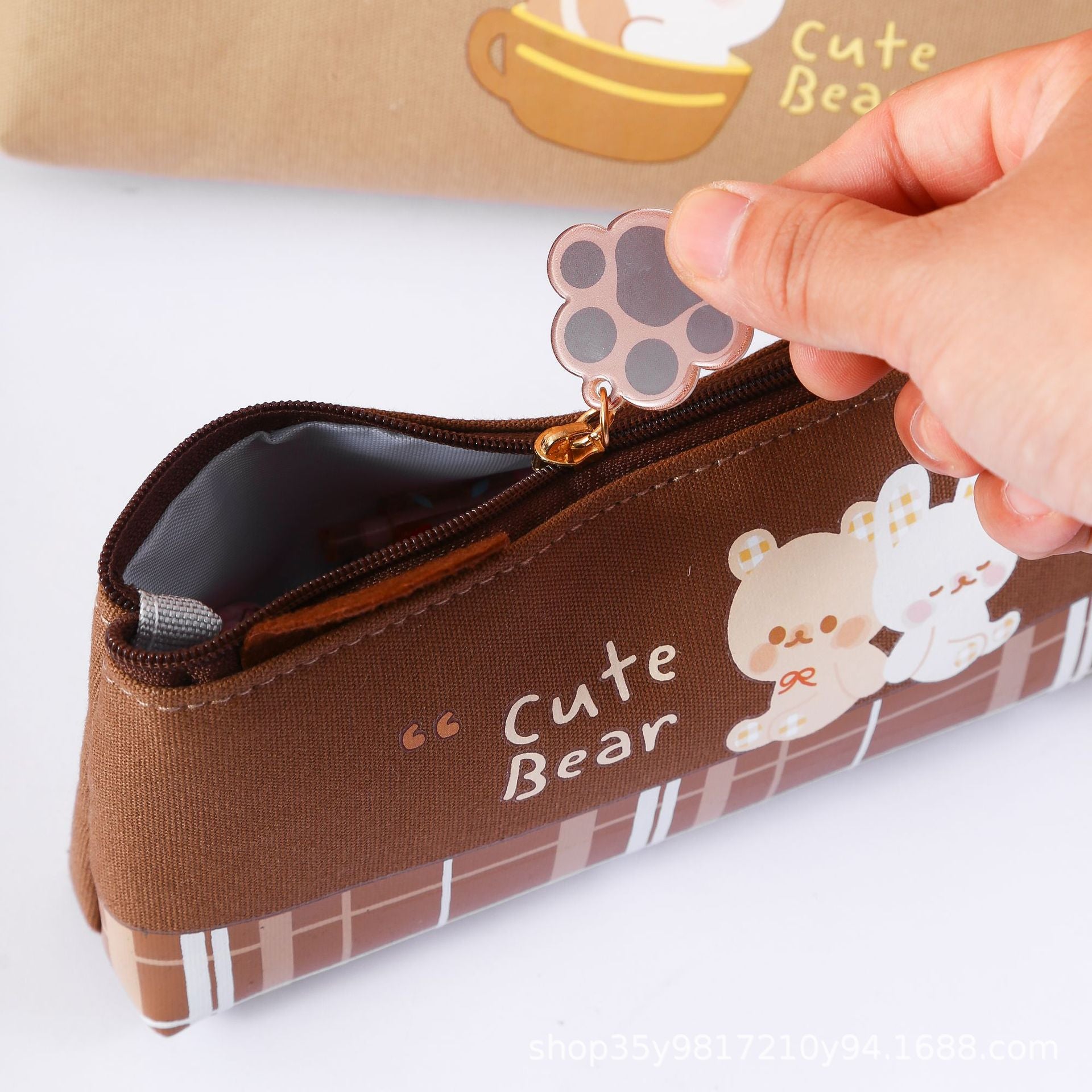 Cute Brown Bear Pencil Case, Kawaii Pencil Case, Saudi Arabia