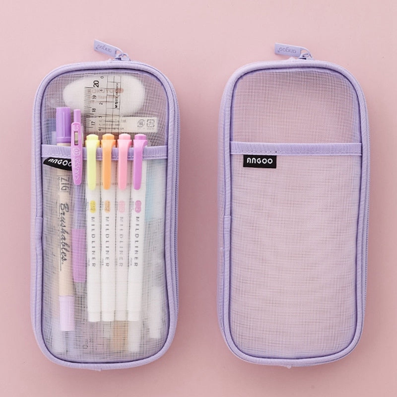 Kawaii Japanese Style Pastel Transparent Pencil Case