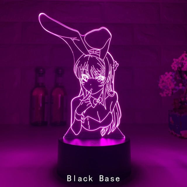 Anime Hologram LED Light Black 7 Color No Remote Decor The Kawaii Shoppu