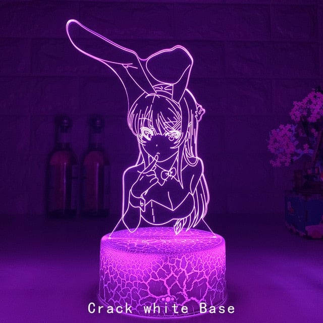 Anime Hologram LED Light Crack white 7 Color No Remote Decor The Kawaii Shoppu