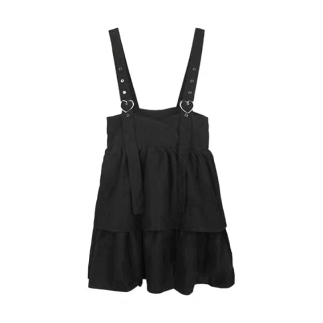 Black Ruffle Layer Dress black S Clothing and Accessories The Kawaii Shoppu