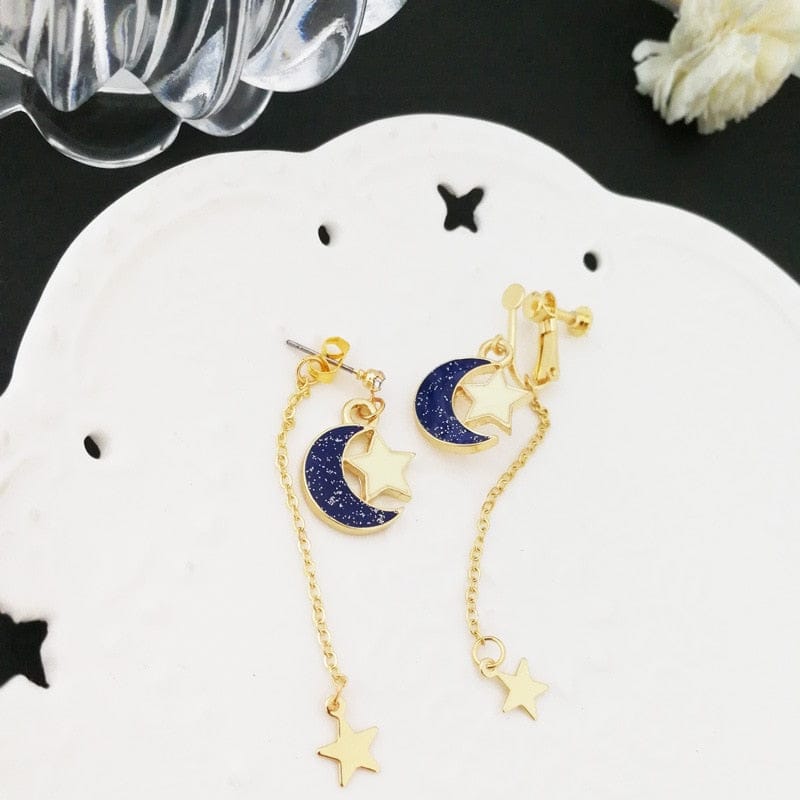 Blue Moon Drop Earrings Accessory The Kawaii Shoppu
