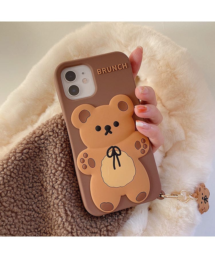 Brunch Bear Silicone iPhone Case Accessory The Kawaii Shoppu