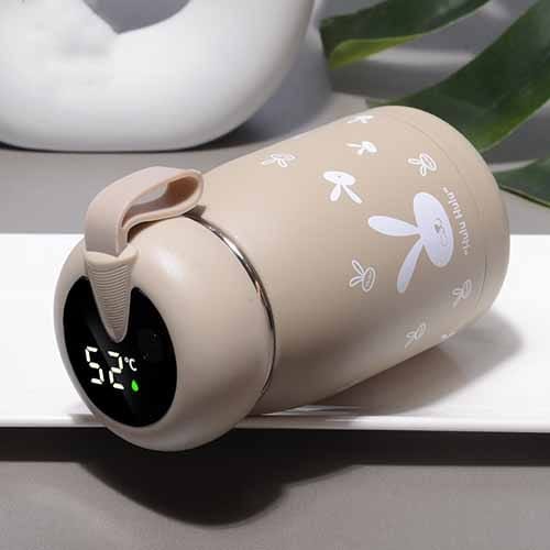 Stainless Steel Thermos. Cartoon Bunny Rabbit Animal Image Water Drink  Container