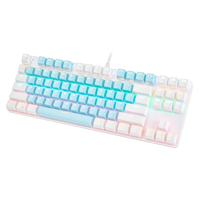 Candy Mechanical Keyboard Blue White 3C The Kawaii Shoppu