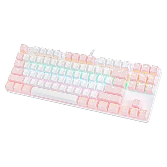 Candy Mechanical Keyboard White Pink 3C The Kawaii Shoppu