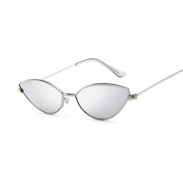Cat Eye Retro Sunglasses / 8 Colours Silver Silver Accessory The Kawaii Shoppu
