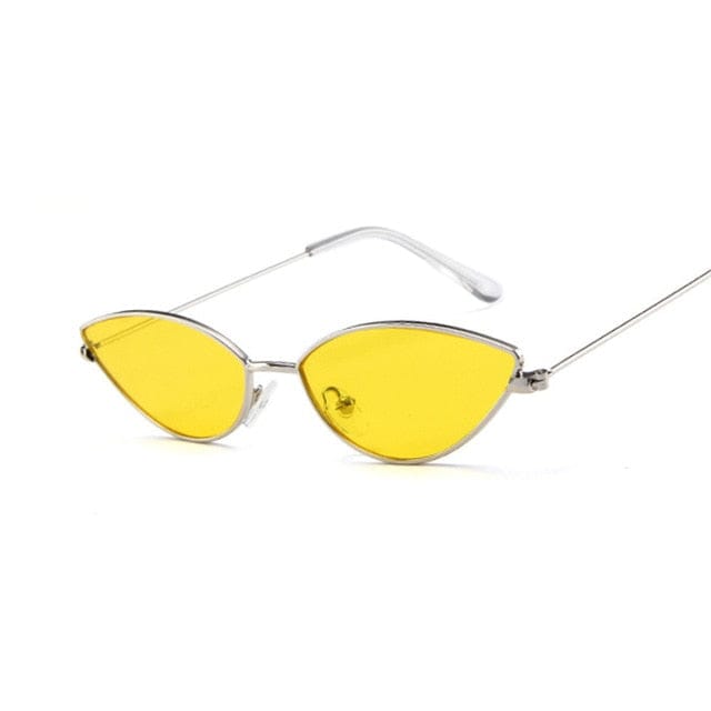 Cat Eye Retro Sunglasses / 8 Colours Silver Yellow Accessory The Kawaii Shoppu