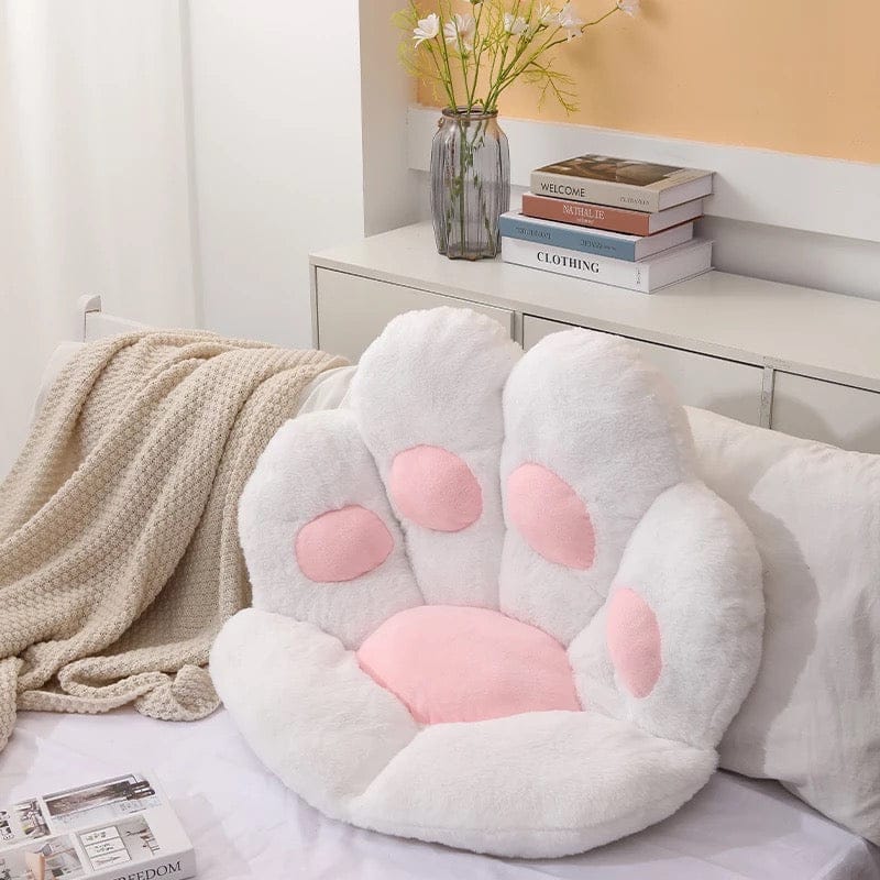 Cat Paw Cushion White 70x60cm null The Kawaii Shoppu