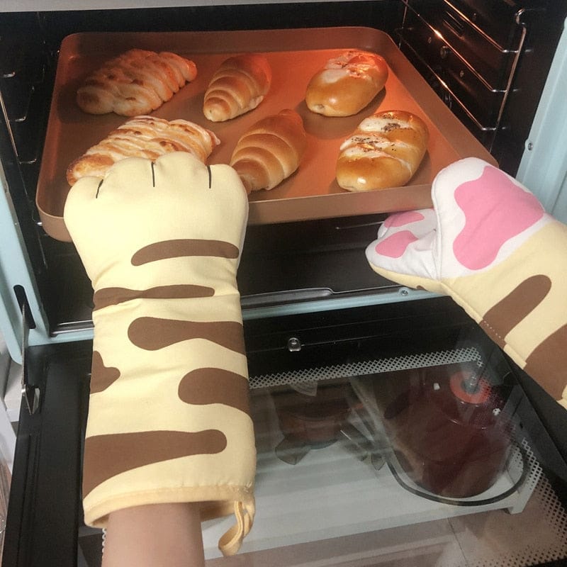 Cat Paw Kitchen Cooking Gloves Accessory The Kawaii Shoppu