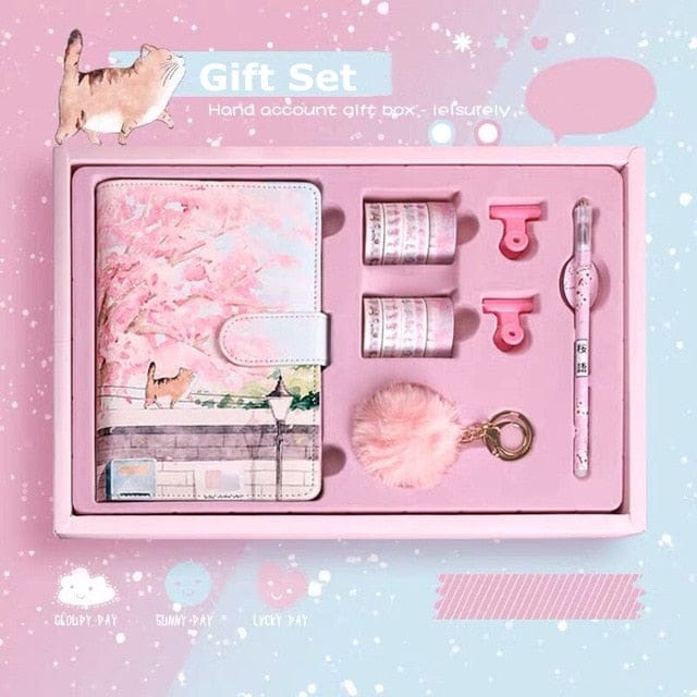 Cherry Blossoms Sakura Diary Gift Set leisurely B - Gift Set null The Kawaii Shoppu
