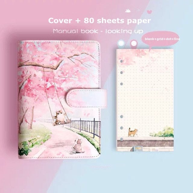 Cherry Blossoms Sakura Diary Gift Set looking up A - Book Only null The Kawaii Shoppu
