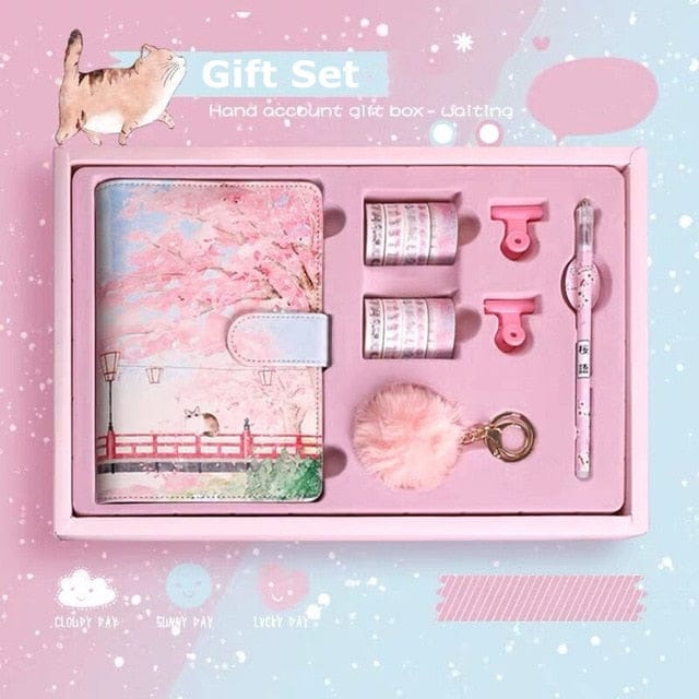 Cherry Blossoms Sakura Diary Gift Set waiting B - Gift Set null The Kawaii Shoppu