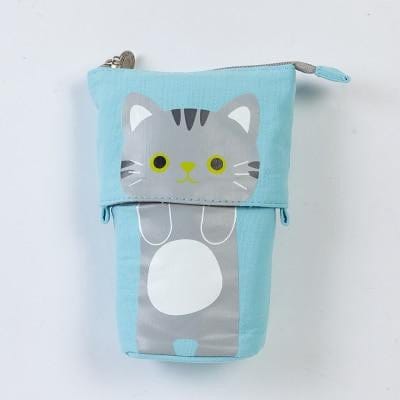 Creative Cute Cat Pencil Case Gray Cat null The Kawaii Shoppu