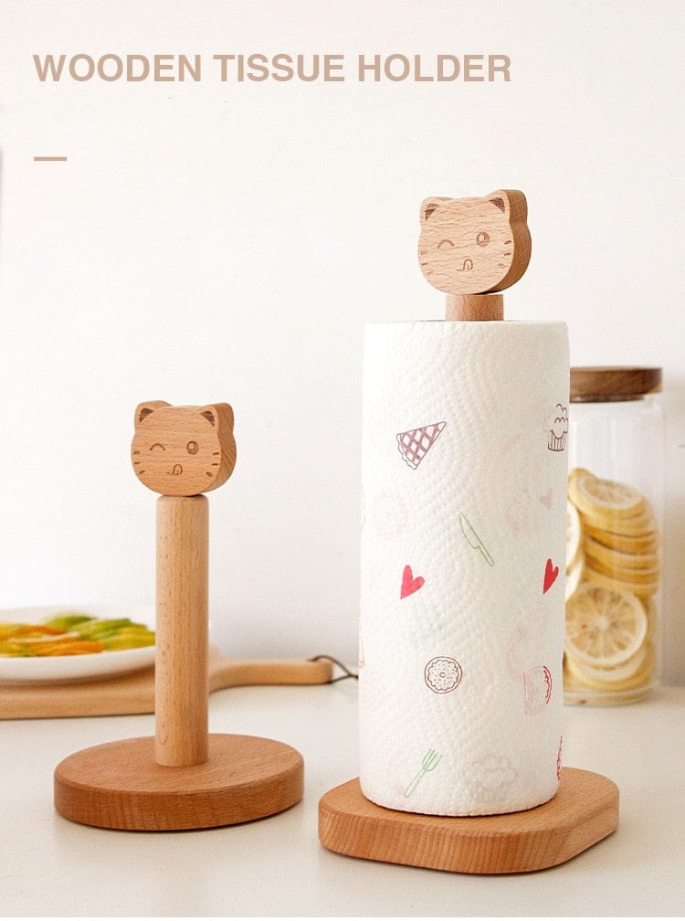 Cute Animal Solid Wood Tissue Holder Kitchen The Kawaii Shoppu