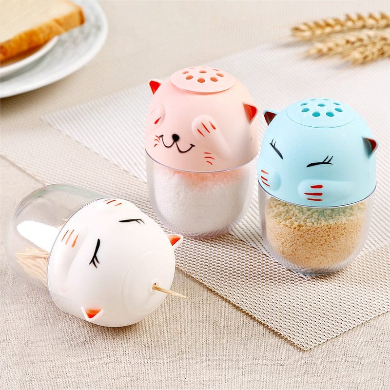 Cute Cat Shape Spice Jar Accessory The Kawaii Shoppu