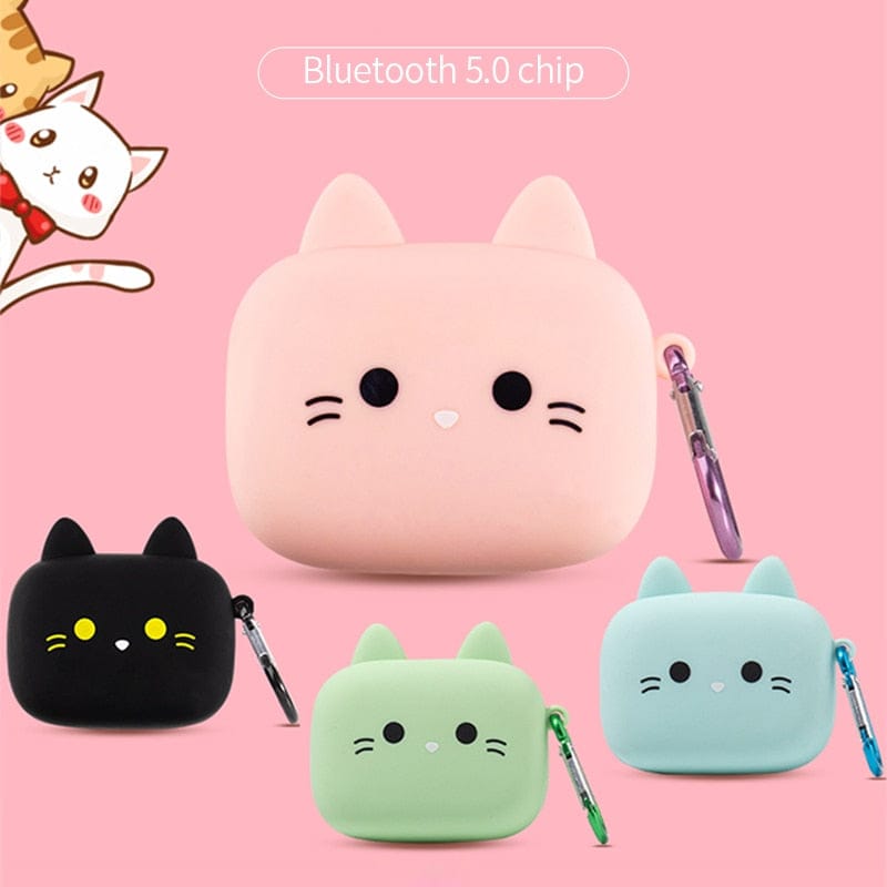 Cute Cat Wireless Bluetooth 5.0 Earbuds w/Box 3C The Kawaii Shoppu