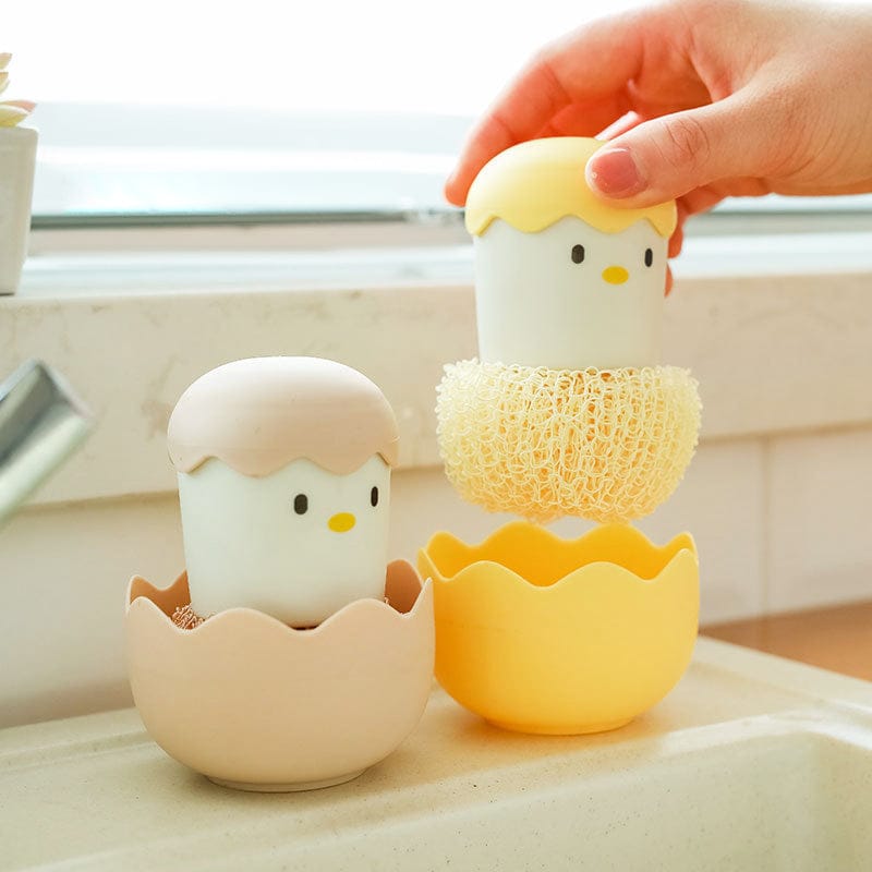 Cute Chick Egg Kitchen Cleaning Brush Kitchen The Kawaii Shoppu