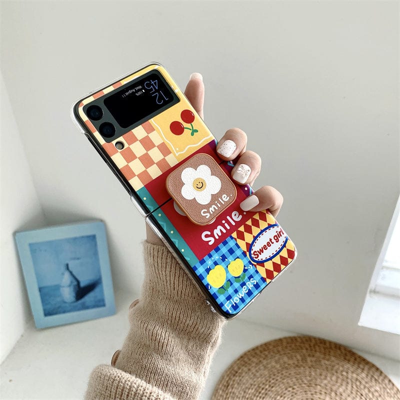Cute Fluffy Heart Pompom Hand Rope Solid Phone Case For Samsung Z