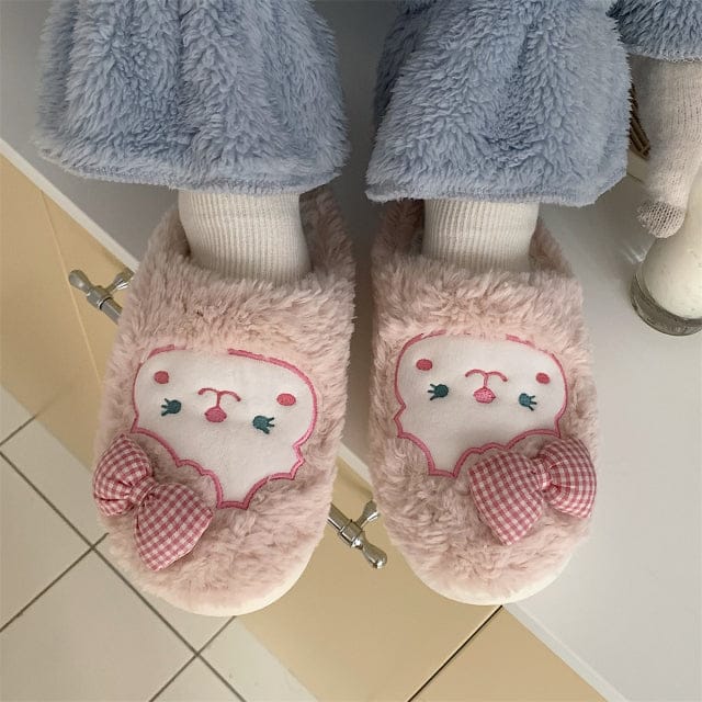 Cute Fluffy Kawaii Slippers pink shy girl EU 35-36 Shoes The Kawaii Shoppu