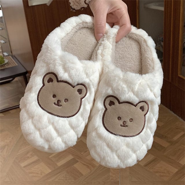 Cute Fluffy Kawaii Slippers white bear EU 39-40 Shoes The Kawaii Shoppu