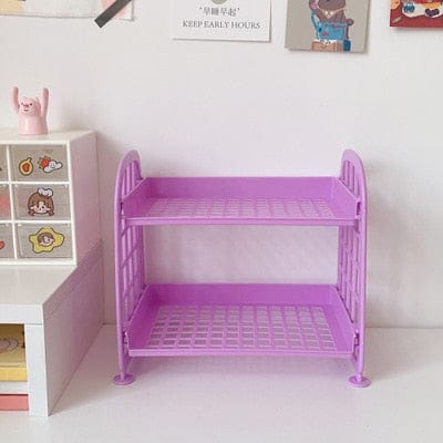 Cute Korean Mini Snack Storage Rack Purple Decor The Kawaii Shoppu