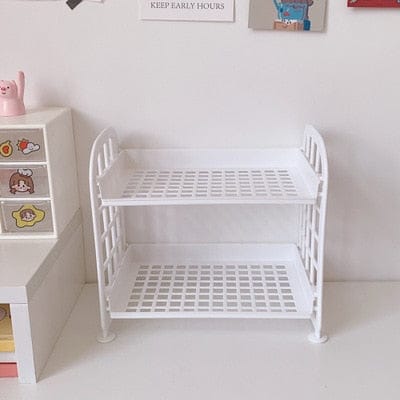 Cute Korean Mini Snack Storage Rack White Decor The Kawaii Shoppu