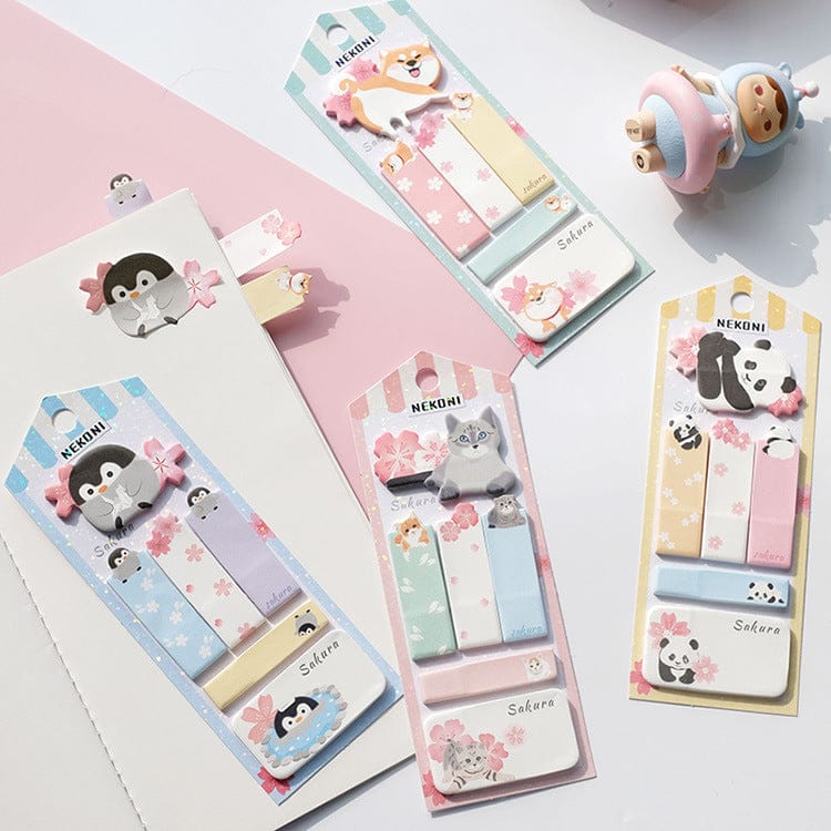 Cute Nekoni Memo Pad Sticky Notes Stationery The Kawaii Shoppu