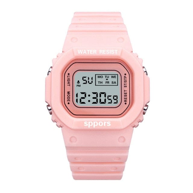 Cute Pastel Digital Watch Pink 3C The Kawaii Shoppu