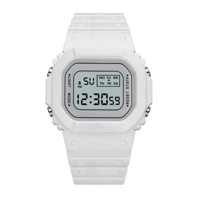 Cute Pastel Digital Watch White 3C The Kawaii Shoppu