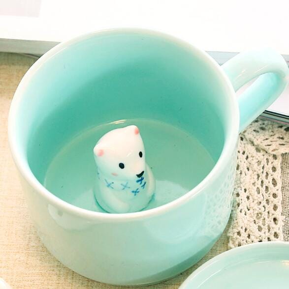 Cute Small Animals Ceramic Milk Mug Polar Bear null The Kawaii Shoppu