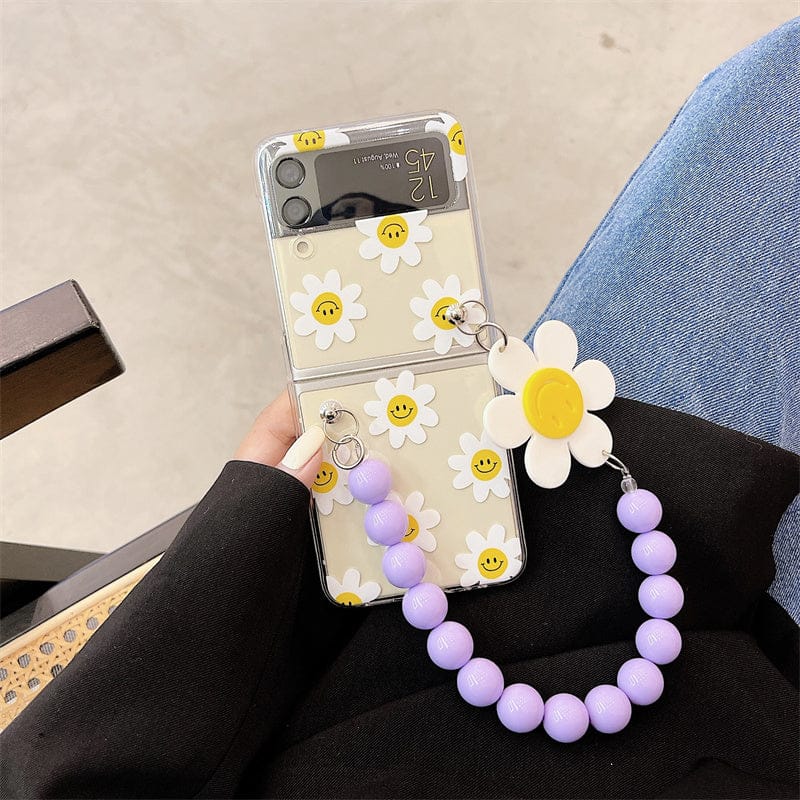 Cute Smile Sunflower Bracelet Phone Case Samsung Galaxy Z Flip 3 For Z Flip 3 Phone Cases & Covers The Kawaii Shoppu