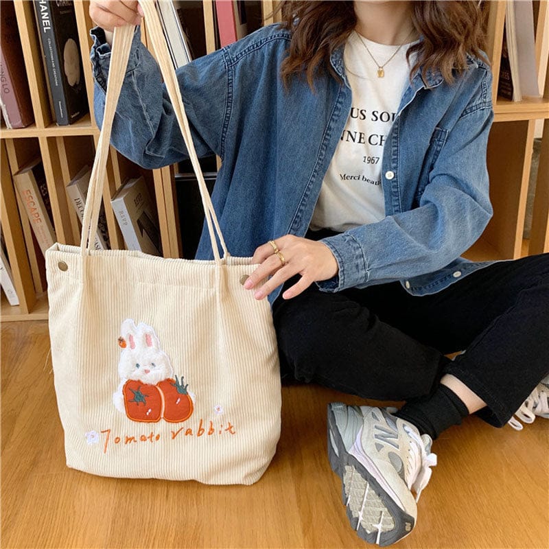 Merci Canvas Tote Shopping Bag Blue