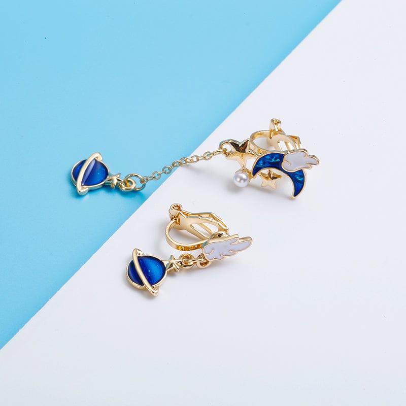 Flying Moon Magical Girl Drop Earrings Jewellery The Kawaii Shoppu