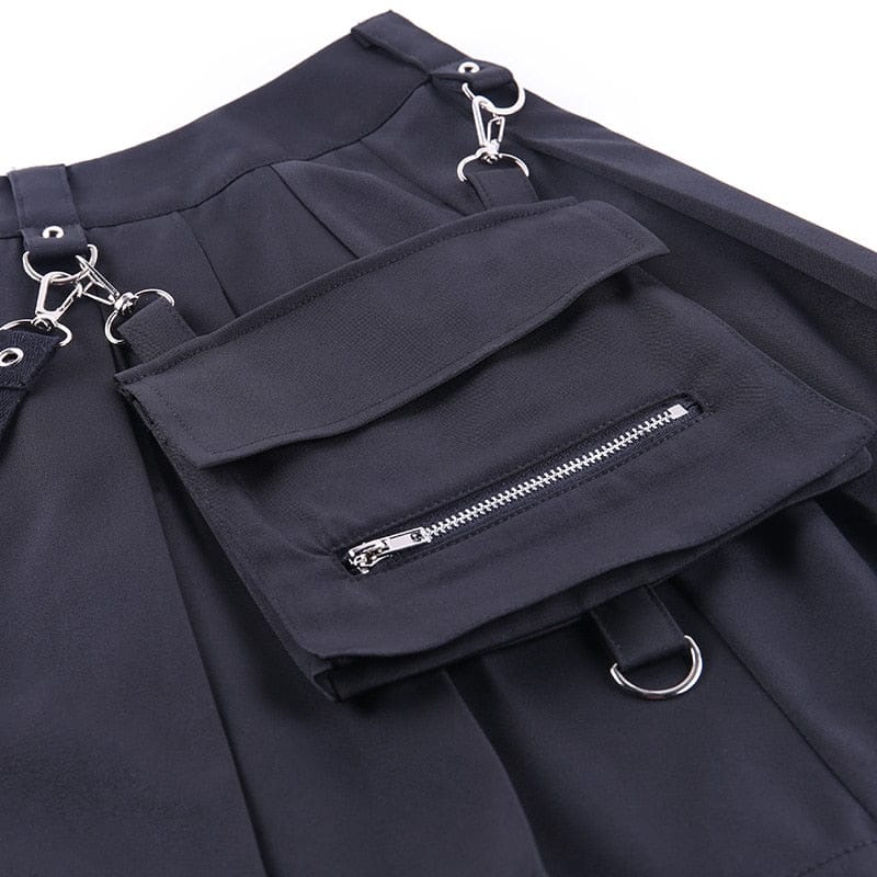 Harajuku Goth High Waist Mini Skirt Black Fashion The Kawaii Shoppu