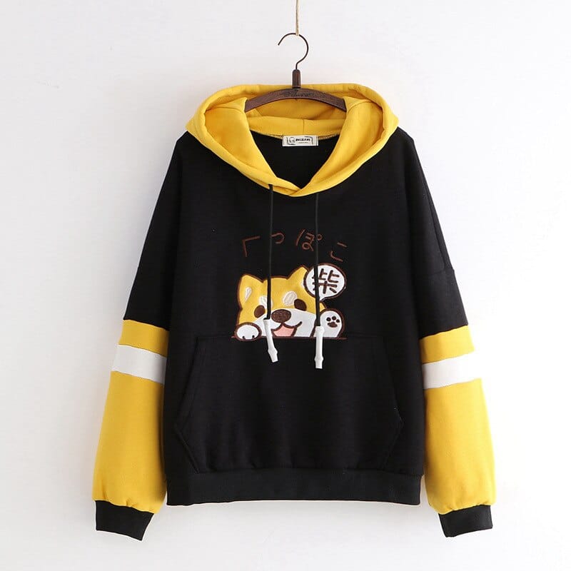 Husky Hai Hoodie Black hoodies One Size Fashion The Kawaii Shoppu