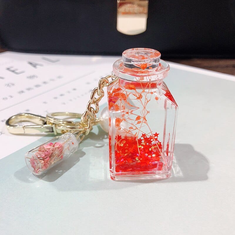 Immortal Flower Liquid Bottle Keychain Red Toy The Kawaii Shoppu