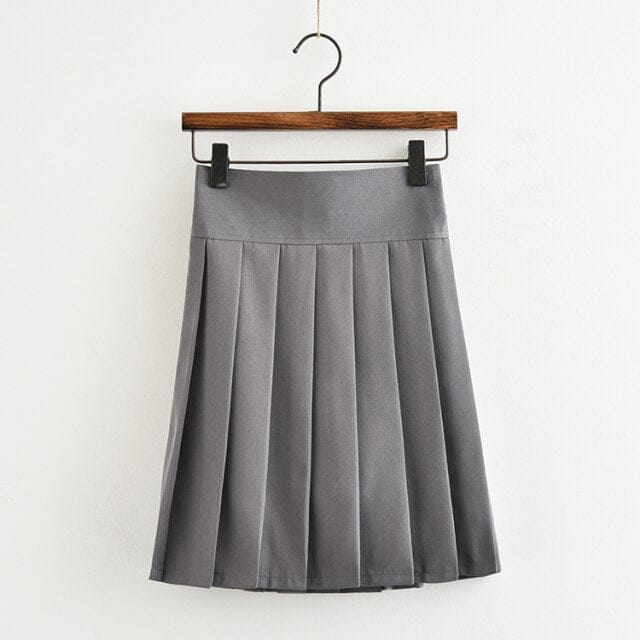 Japanese Harajuku Style Pleated Skirt Dark Grey S Fashion The Kawaii Shoppu